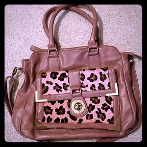 Nicole Lee Mauve Leopard Purse